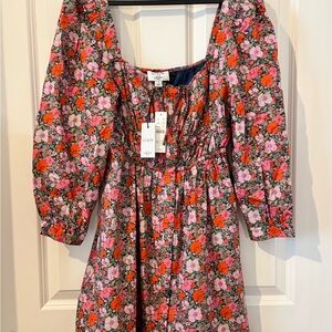 J.Crew x Liberty London Floral Dress with Puff Sleeves